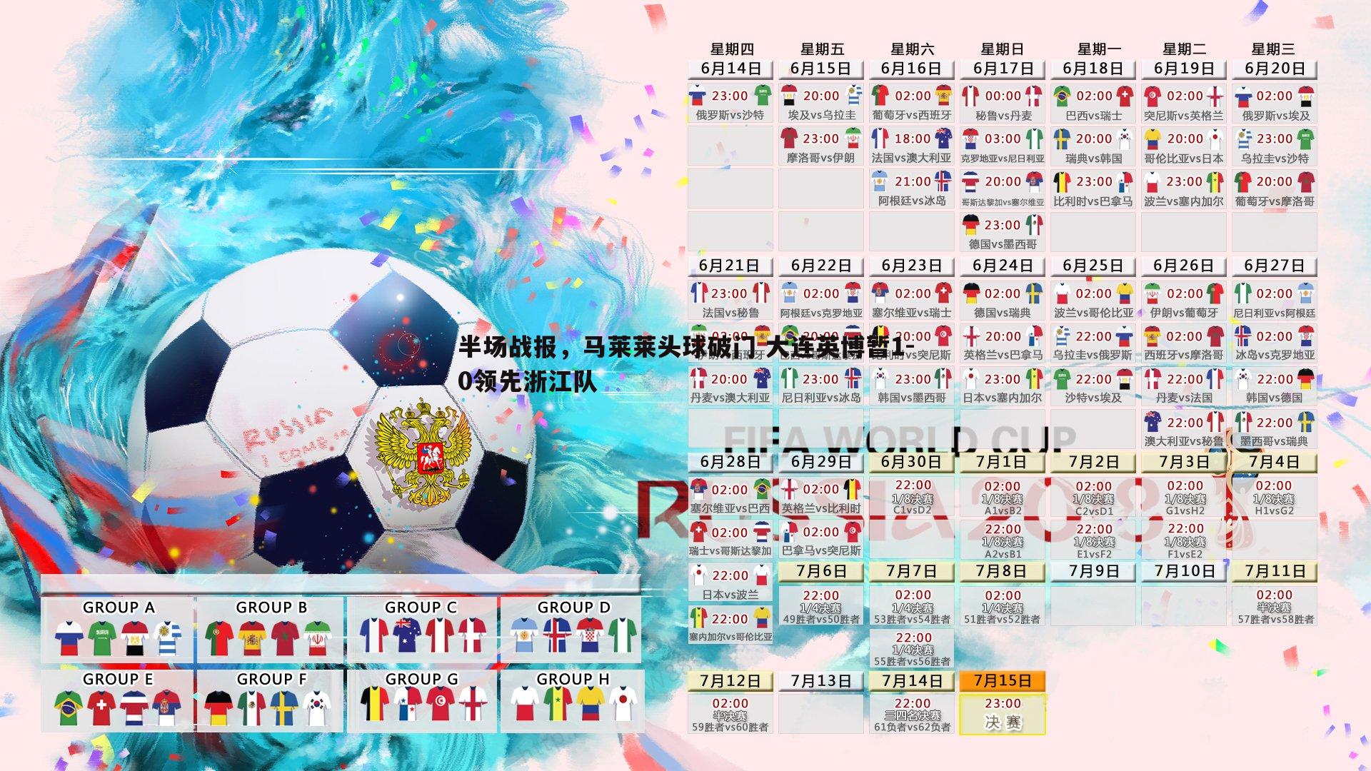 od体育-半场战报，马莱莱头球破门 大连英博暂1-0领先浙江队